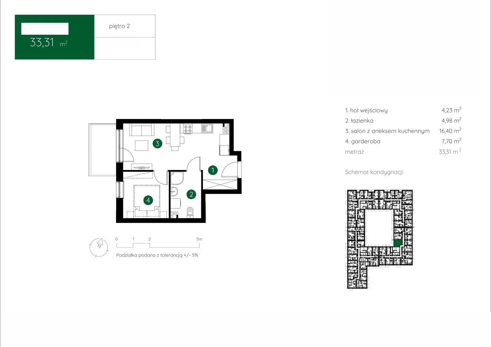 Floor plan: Apartment no. 1.B.2.01
