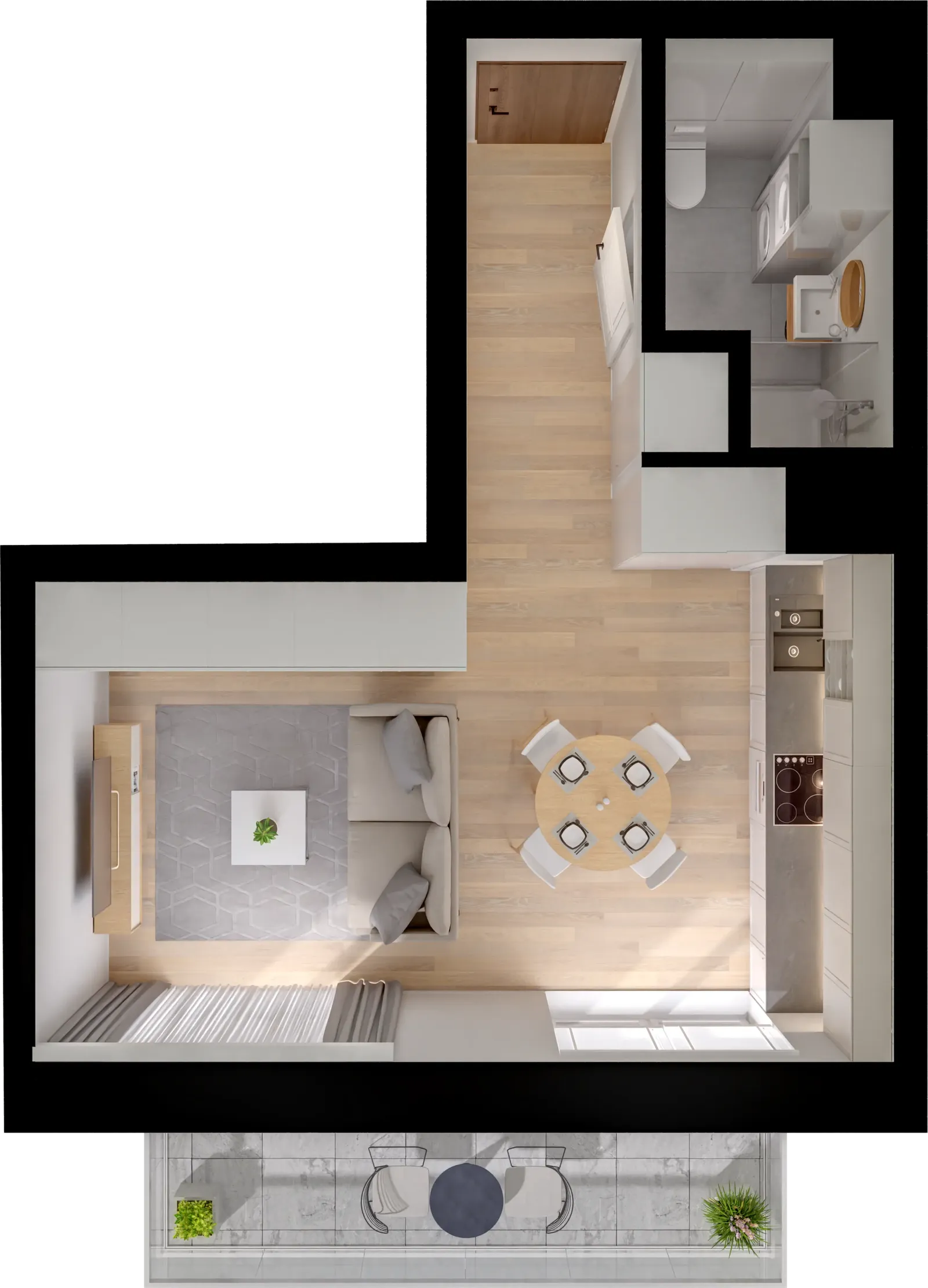 Floor plan: Apartment no. J1.A.05.14