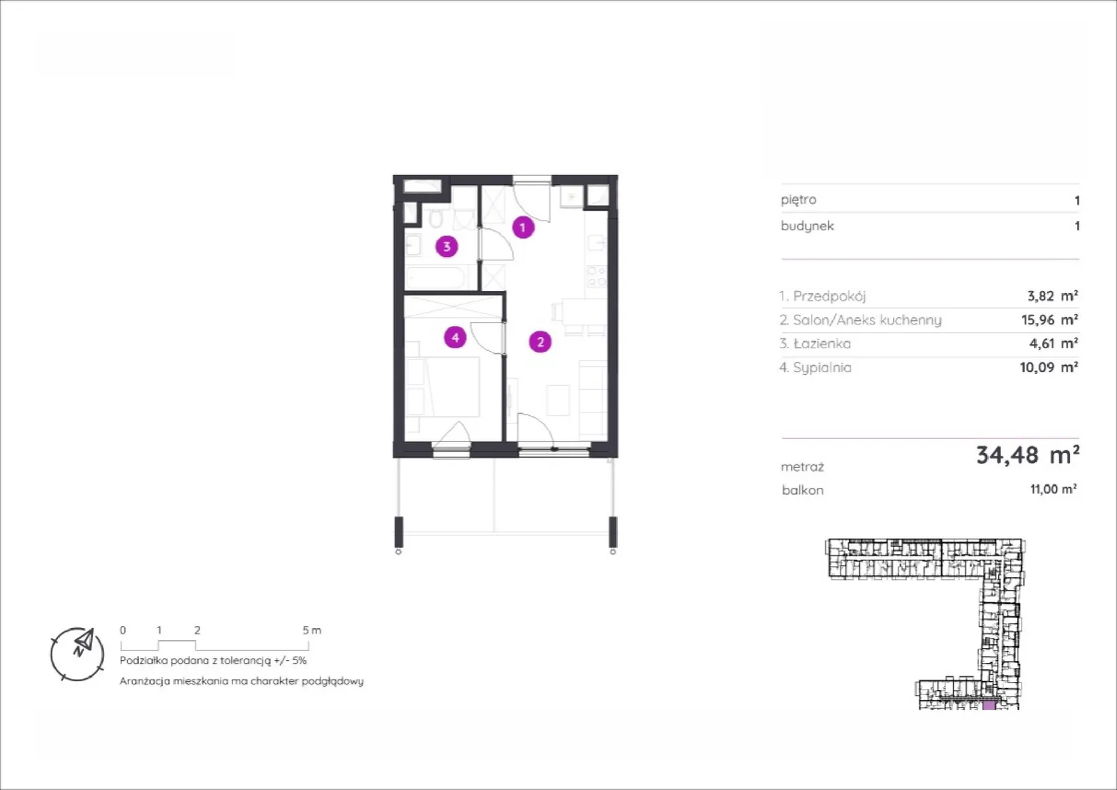 Floor plan: Apartment no. 1.D.1.03