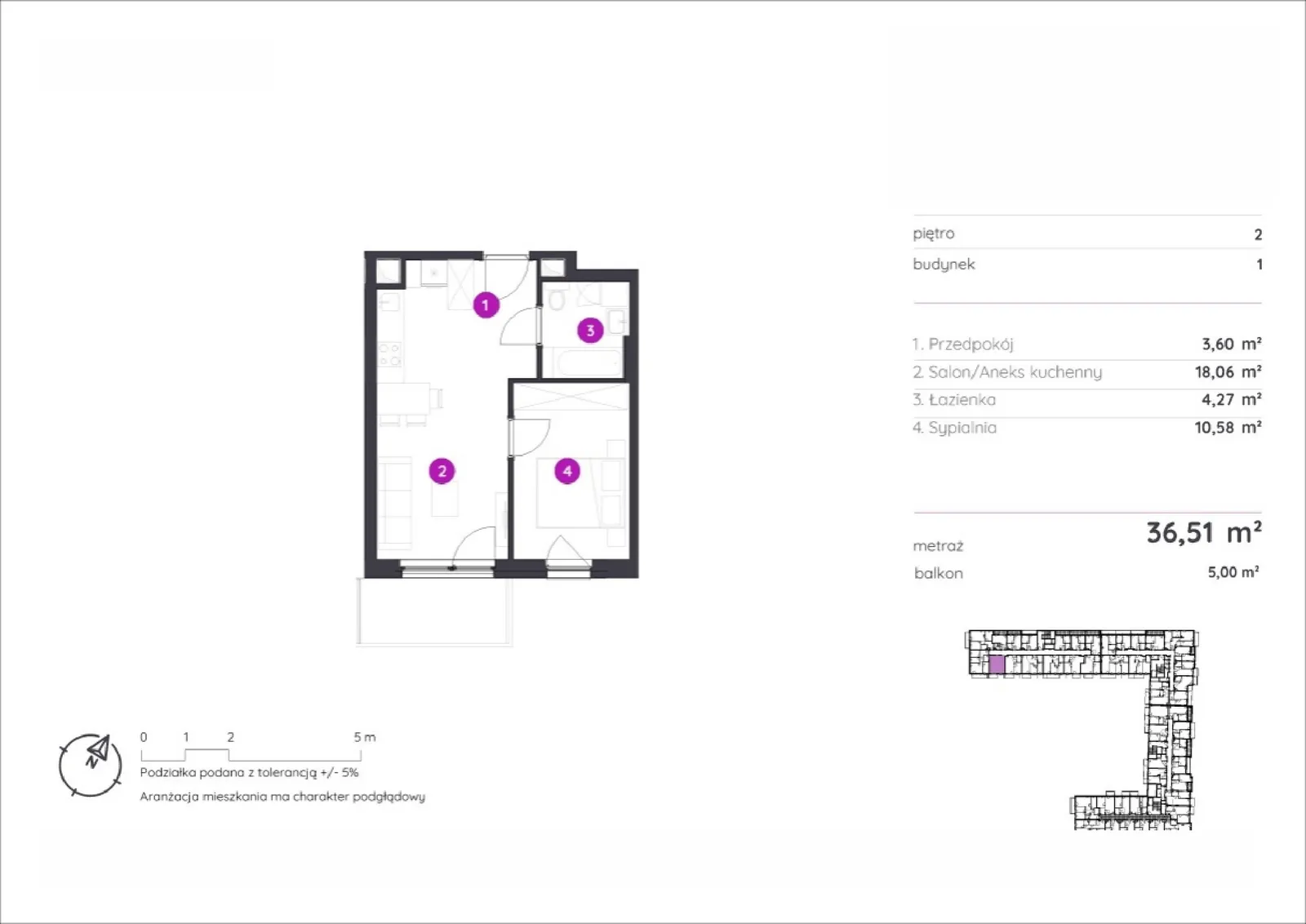 Floor plan: Apartment no. 1.A.2.09