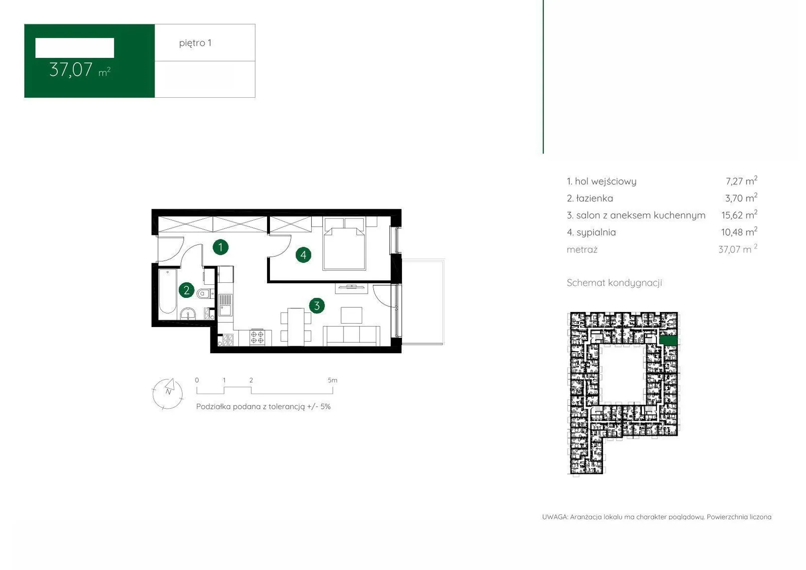 Floor plan: Apartment no. 1.C.1.08