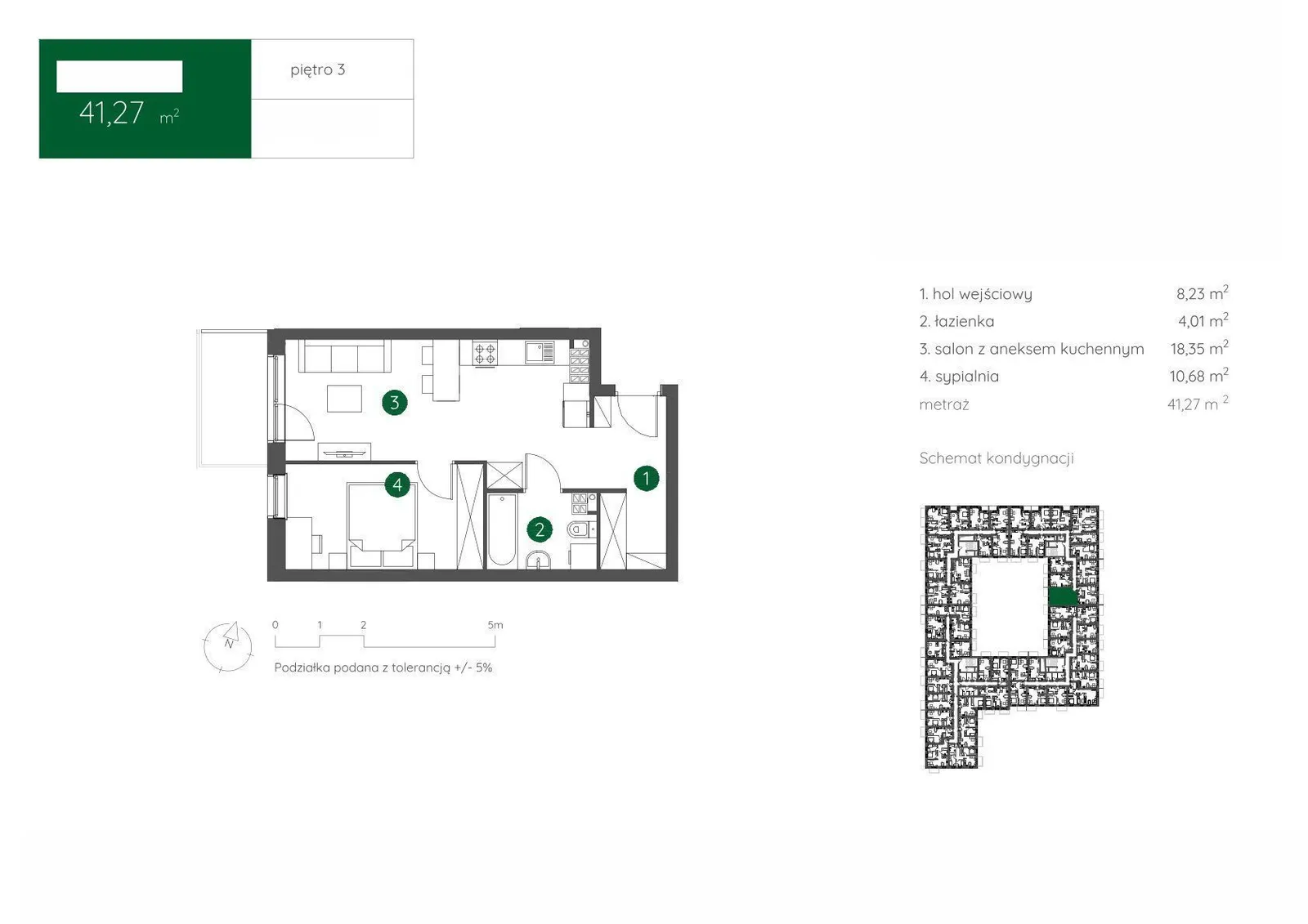 Floor plan: Apartment no. 1.C.3.11