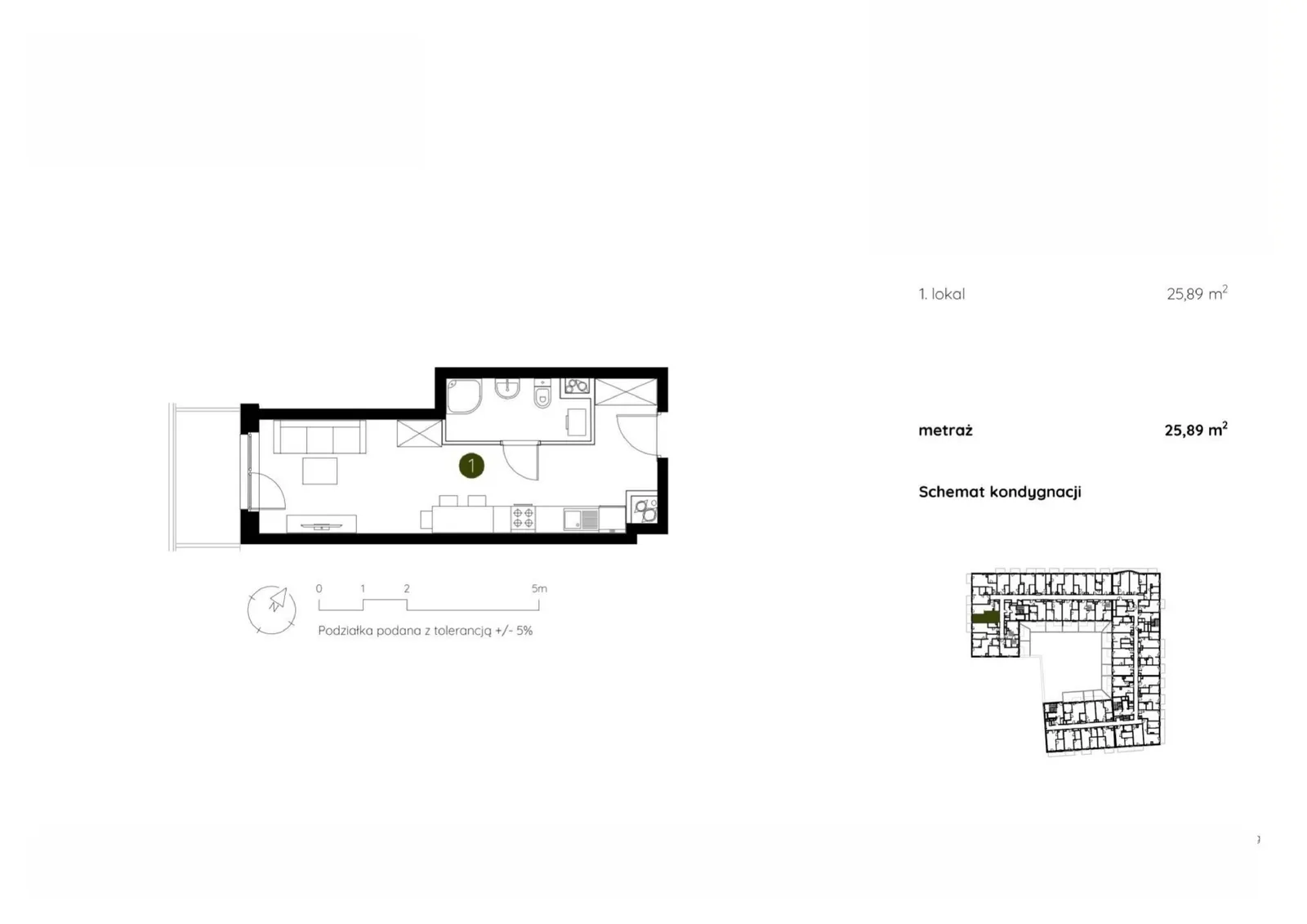 Floor plan: Apartment no. 2.D.1.05