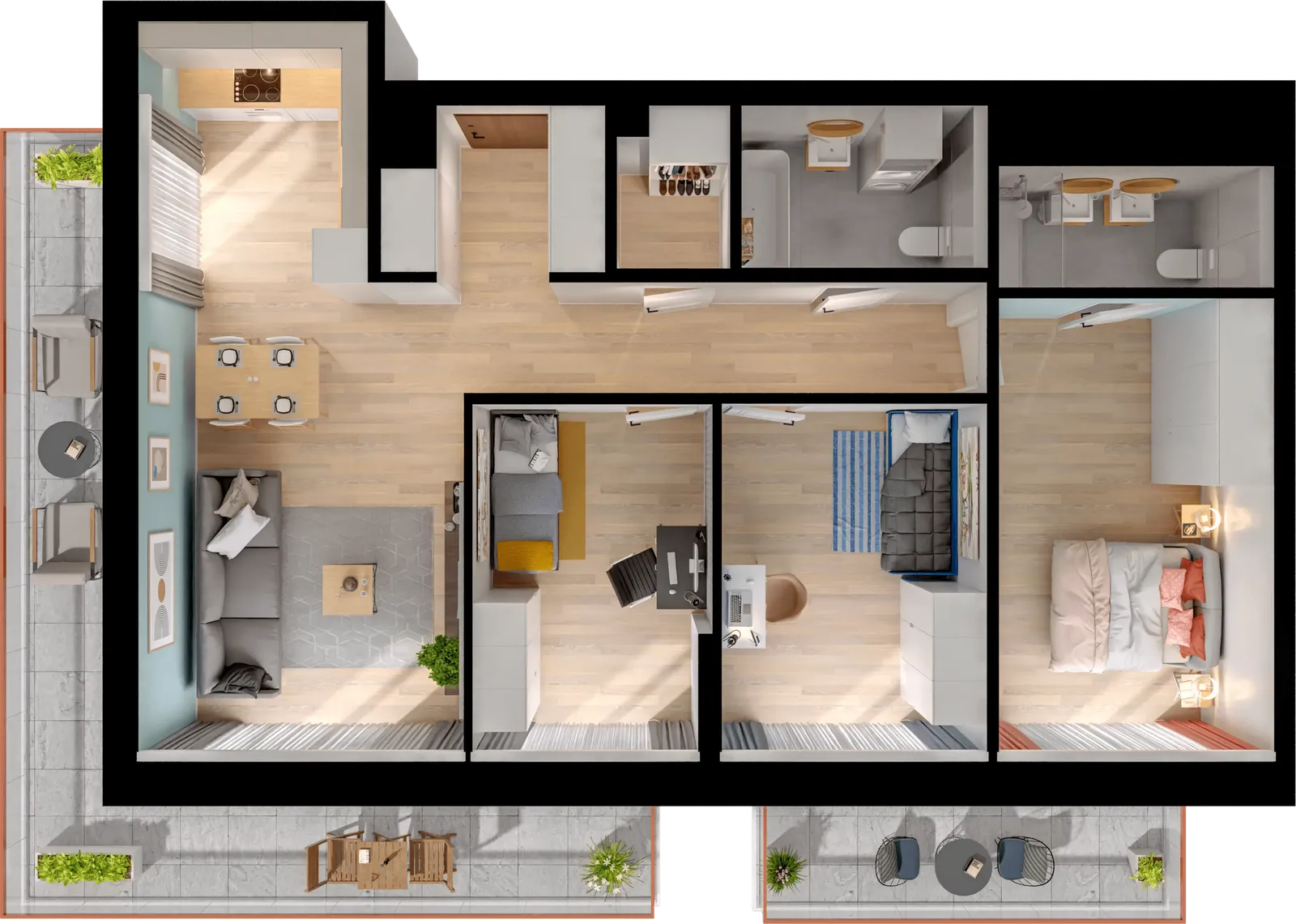 Floor plan: Apartment no. L1.A.05.03