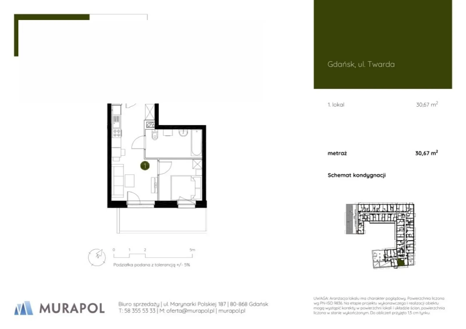 Floor plan: Apartment no. 2.B.8.09