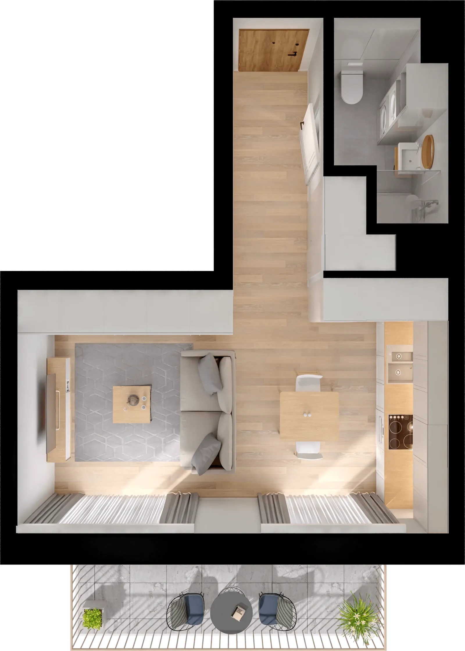 Floor plan: Apartment no. K1.A.07.03