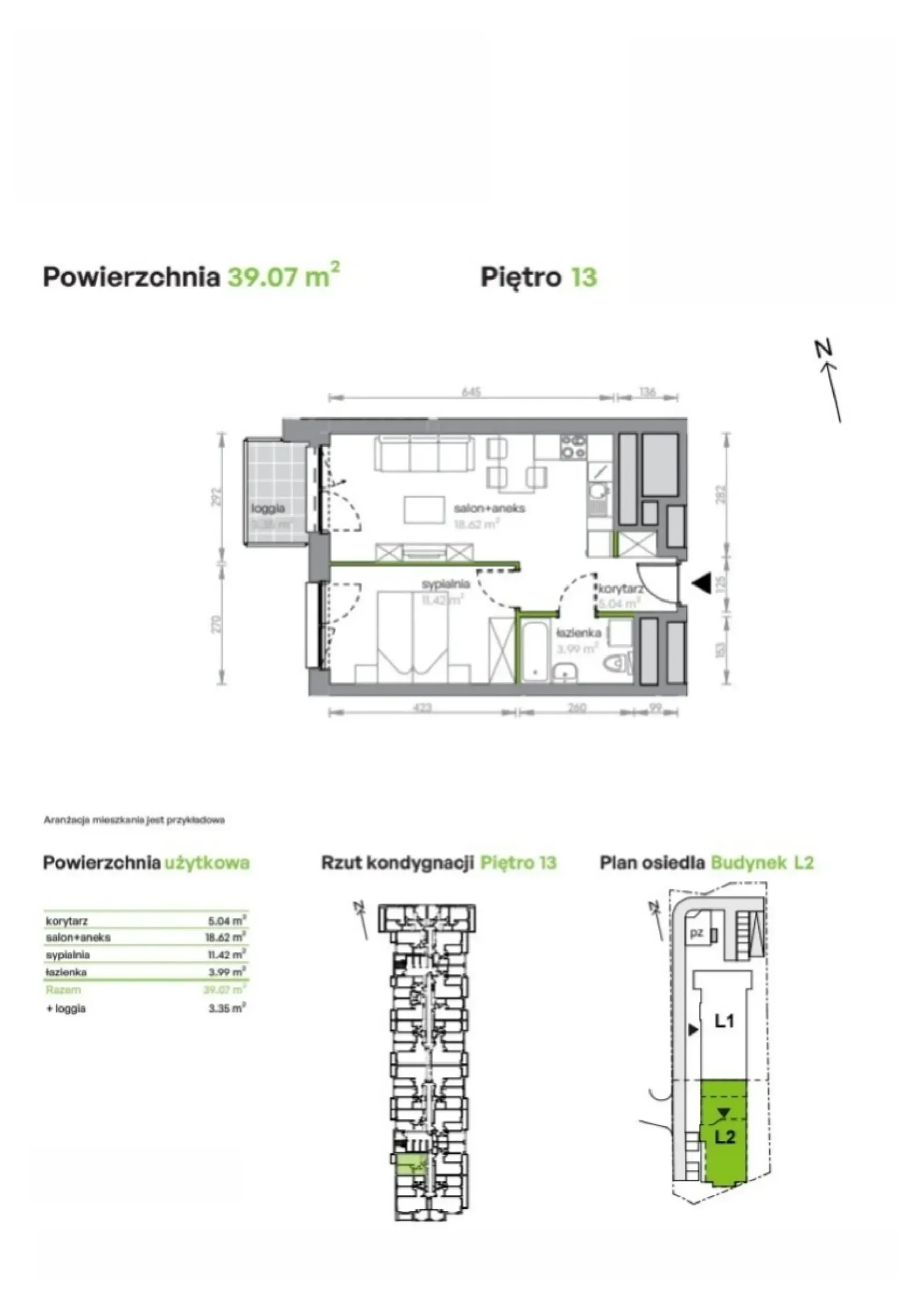 Floor plan: Apartment no. L2/13/112