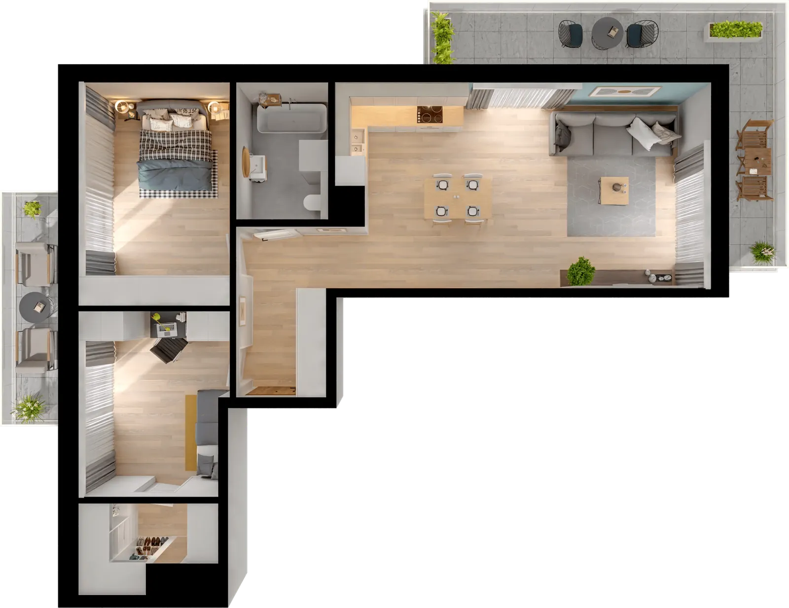Floor plan: Apartment no. L2.A.01.05