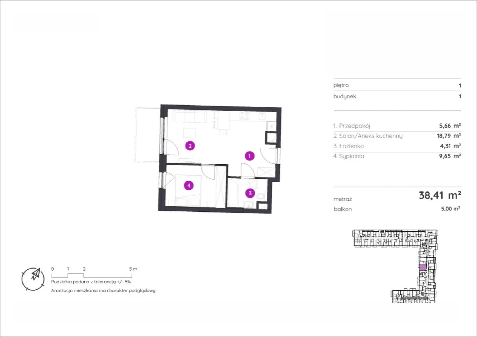 Floor plan: Apartment no. 1.C.1.01