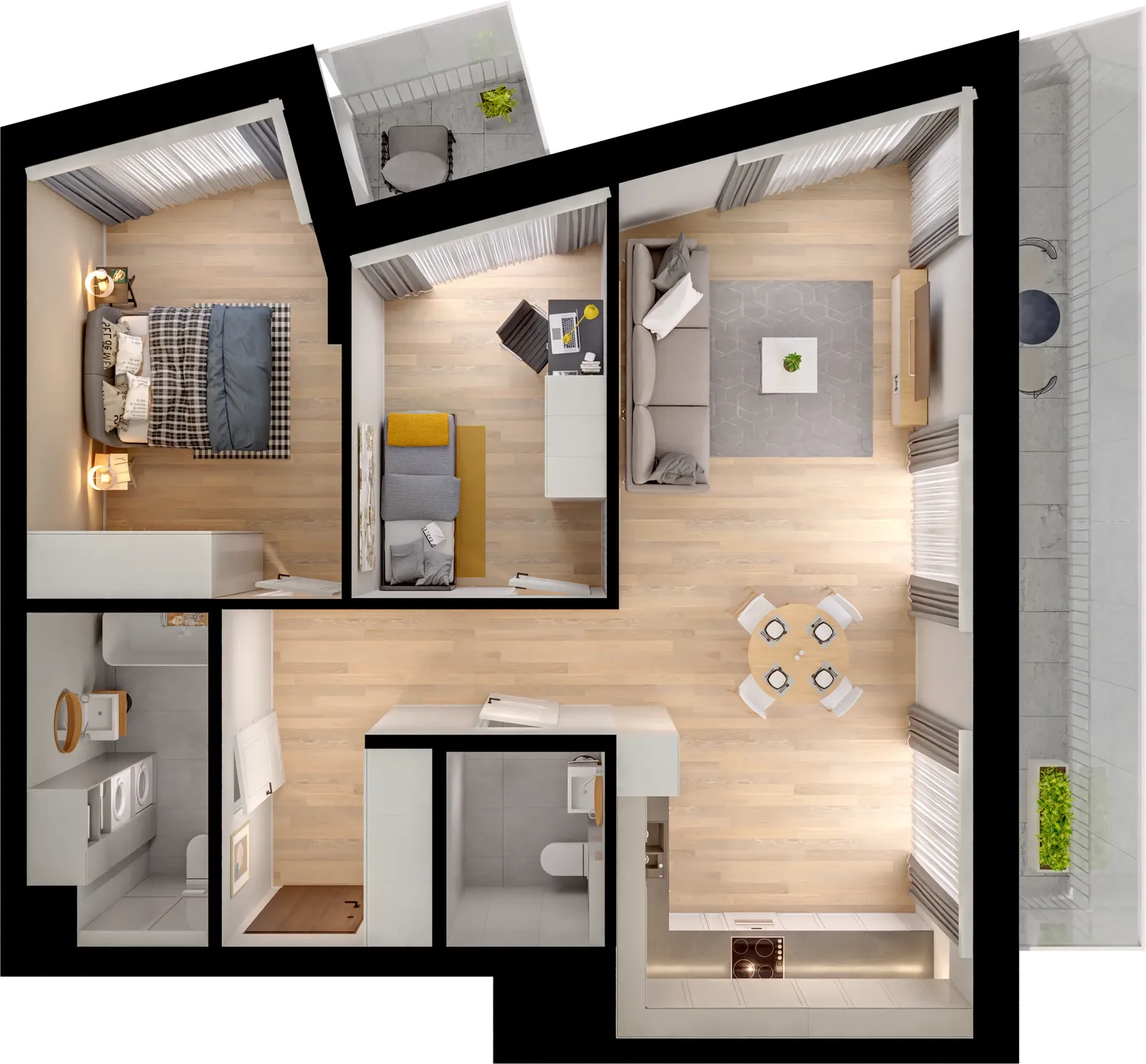 Floor plan: Apartment no. I1.A.05.09