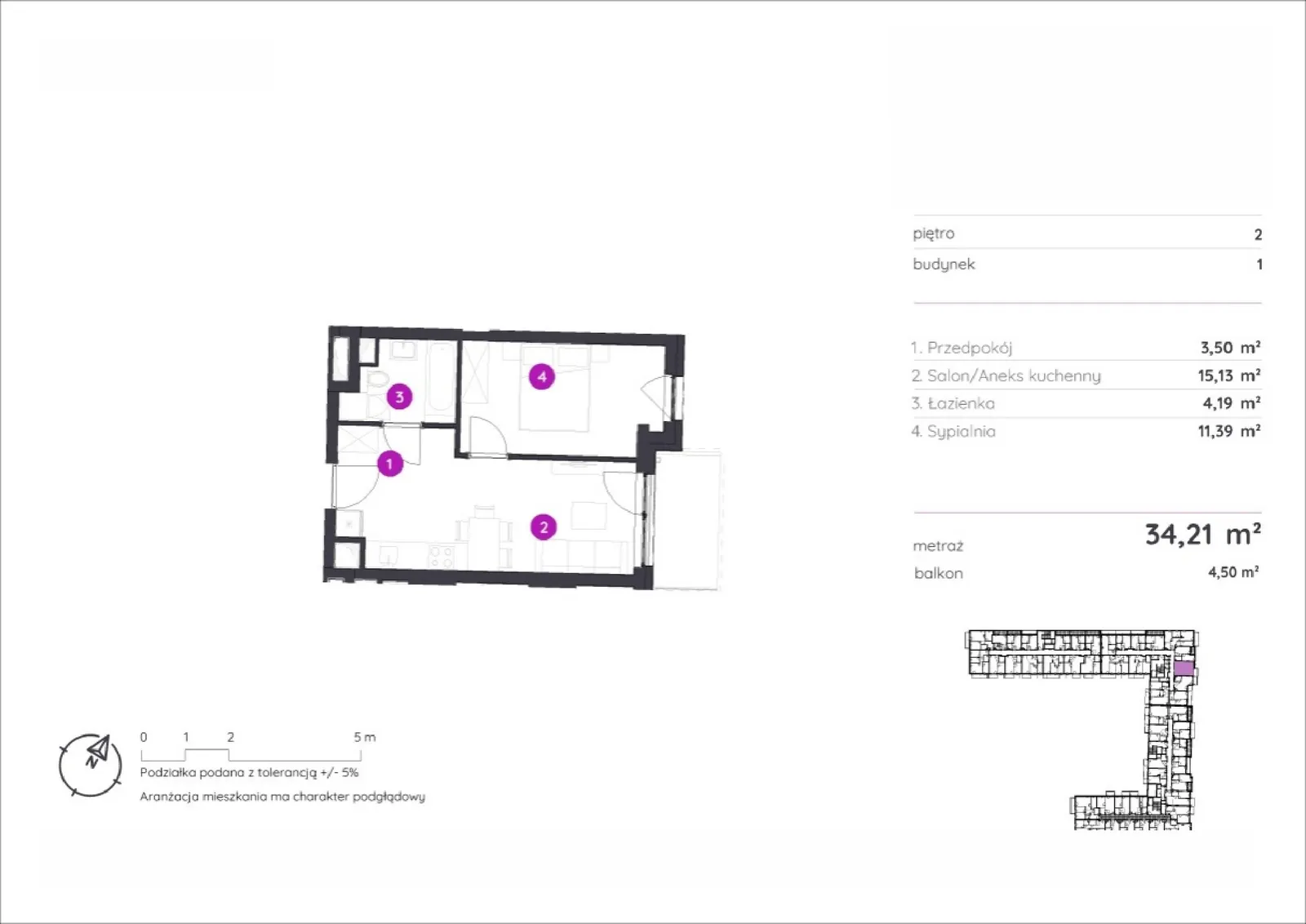 Floor plan: Apartment no. 1.B.2.09