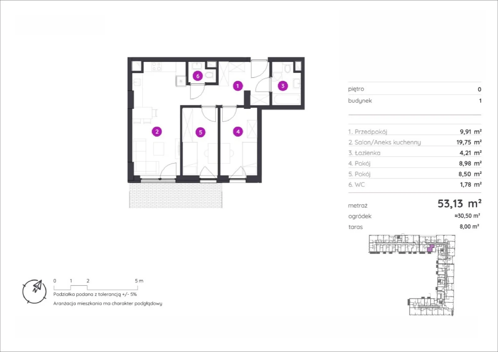 Floor plan: Apartment no. 1.B.0.02