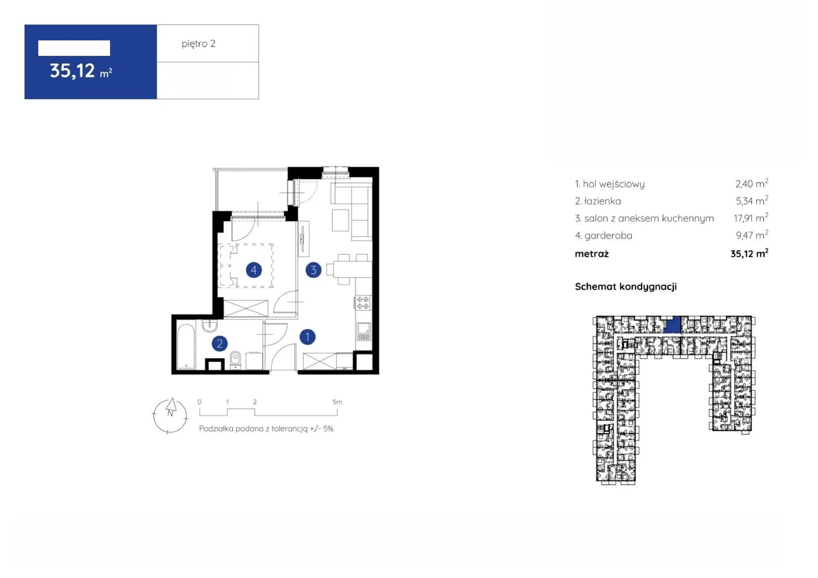 Floor plan: Apartment no. 1.B.2.13