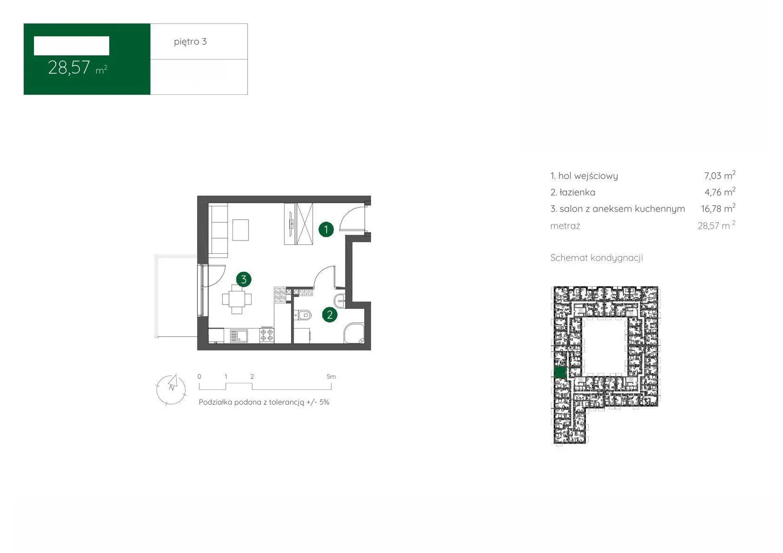 Floor plan: Apartment no. 1.A.3.13