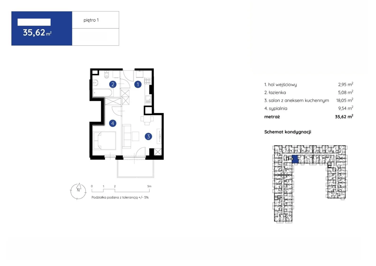 Floor plan: Apartment no. 1.B.1.16
