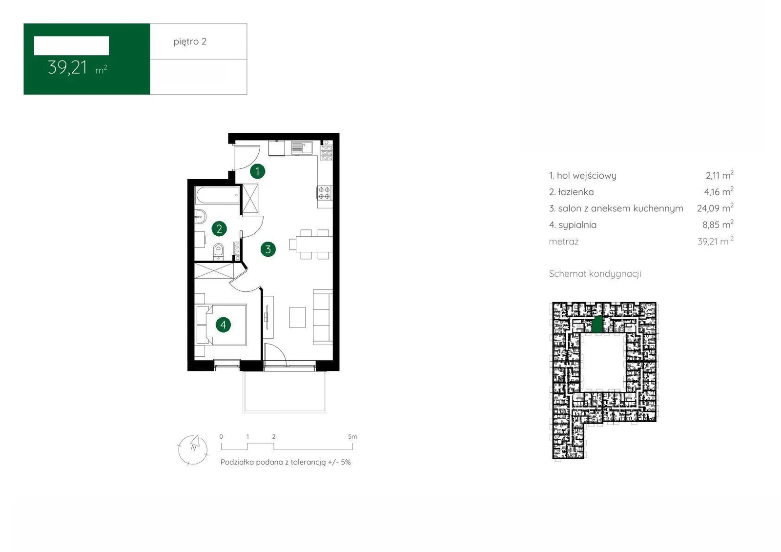 Floor plan: Apartment no. 1.D.2.10