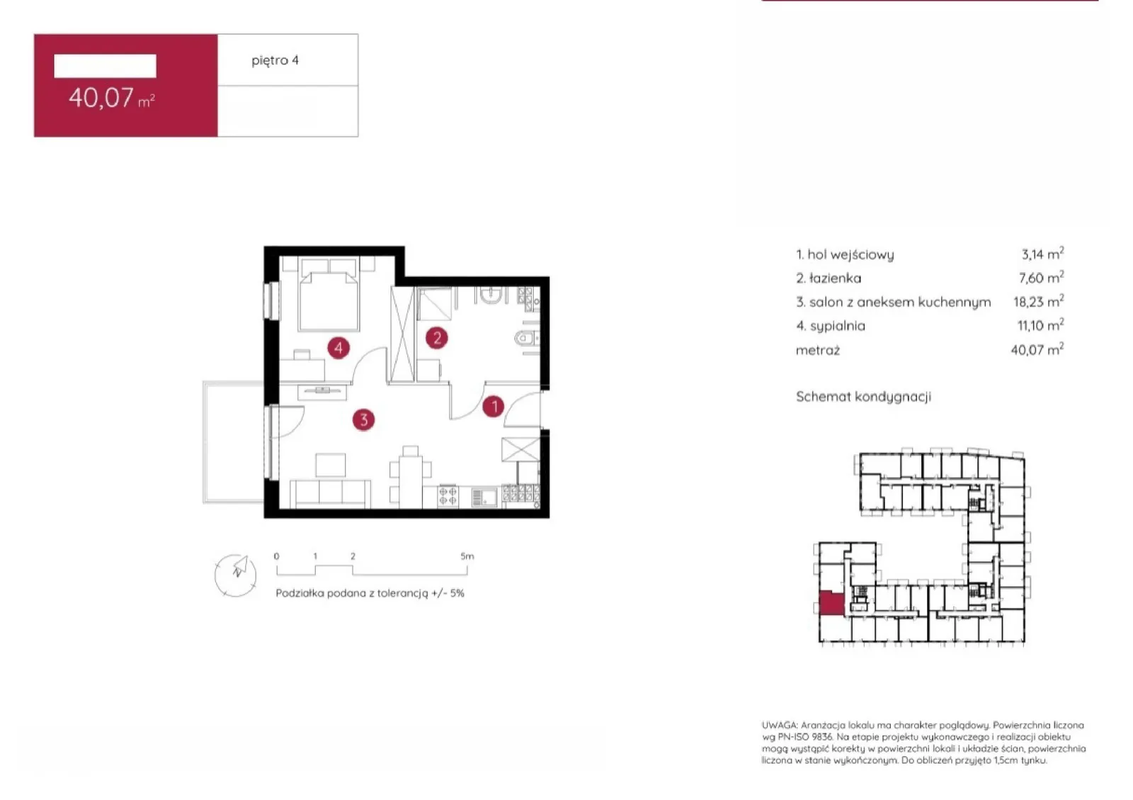 Floor plan: Apartment no. 1.A.4.08