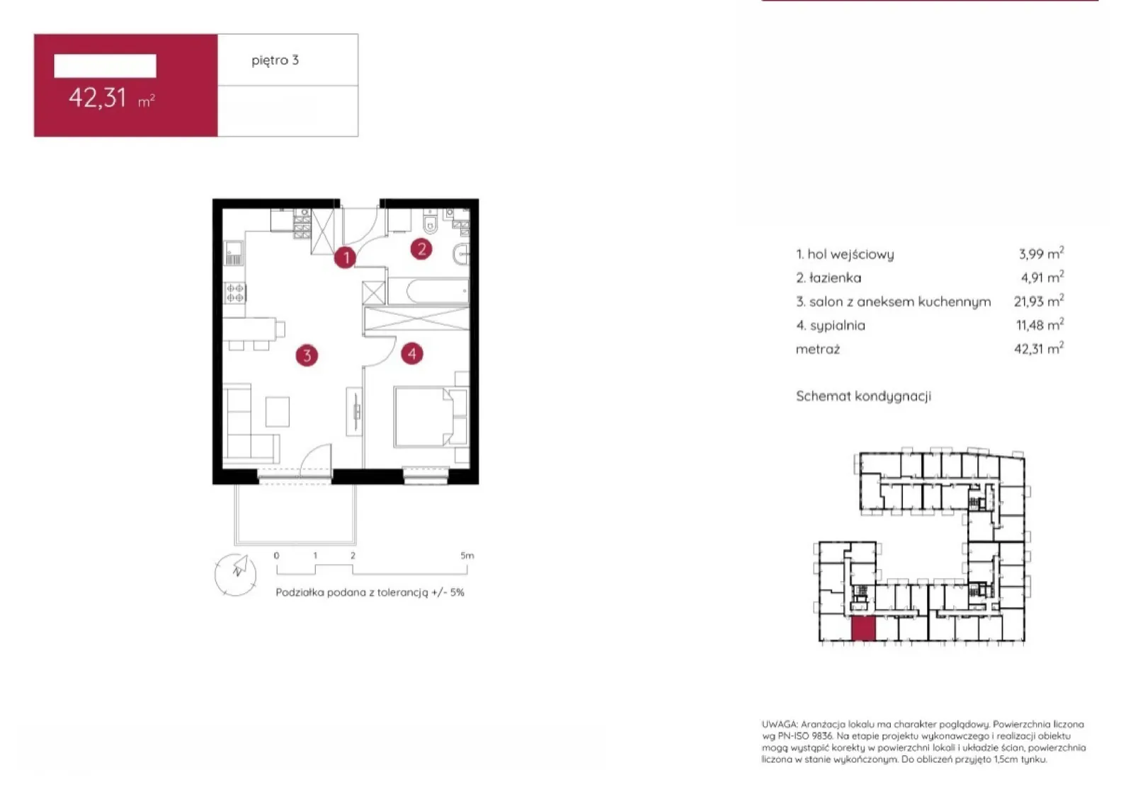Floor plan: Apartment no. 1.A.3.06