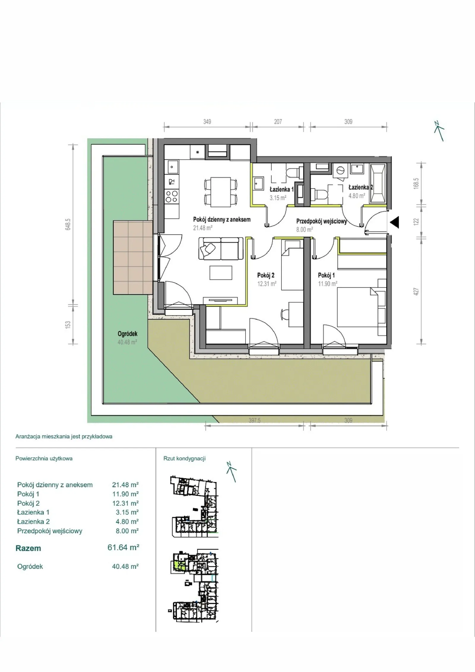 Floor plan: Apartment no. B/1/81