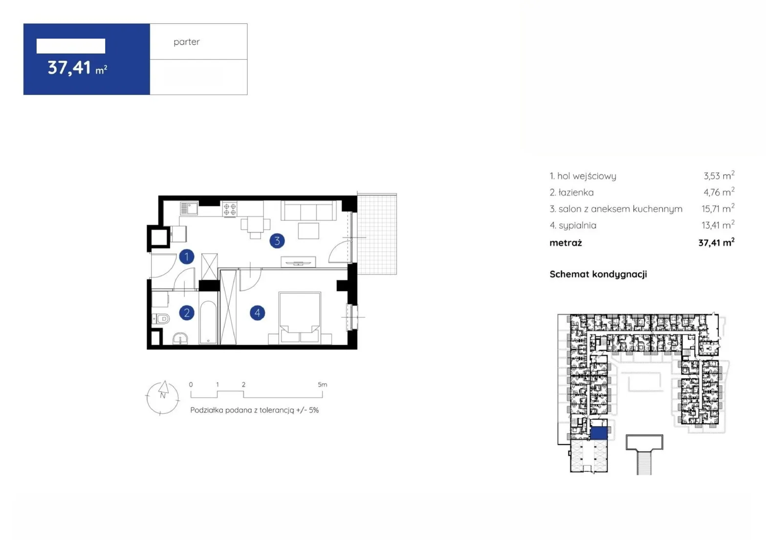 Floor plan: Apartment no. 1.A.0.09