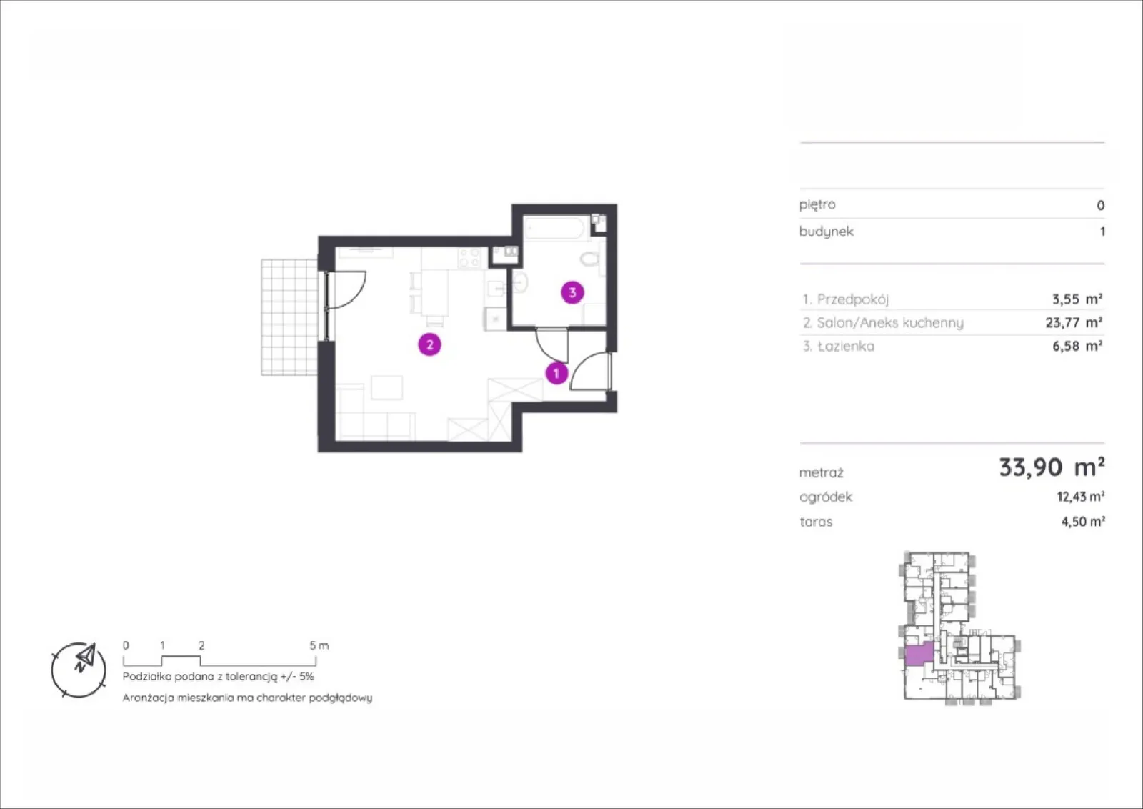 Floor plan: Apartment no. 1.A.0.06