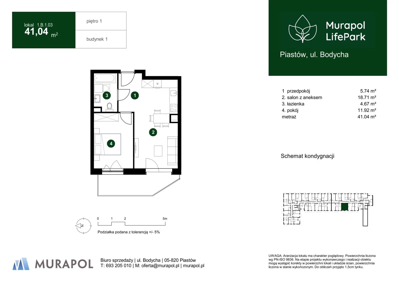 Rzut: Lokal 1.B.1.03, 2 pok.