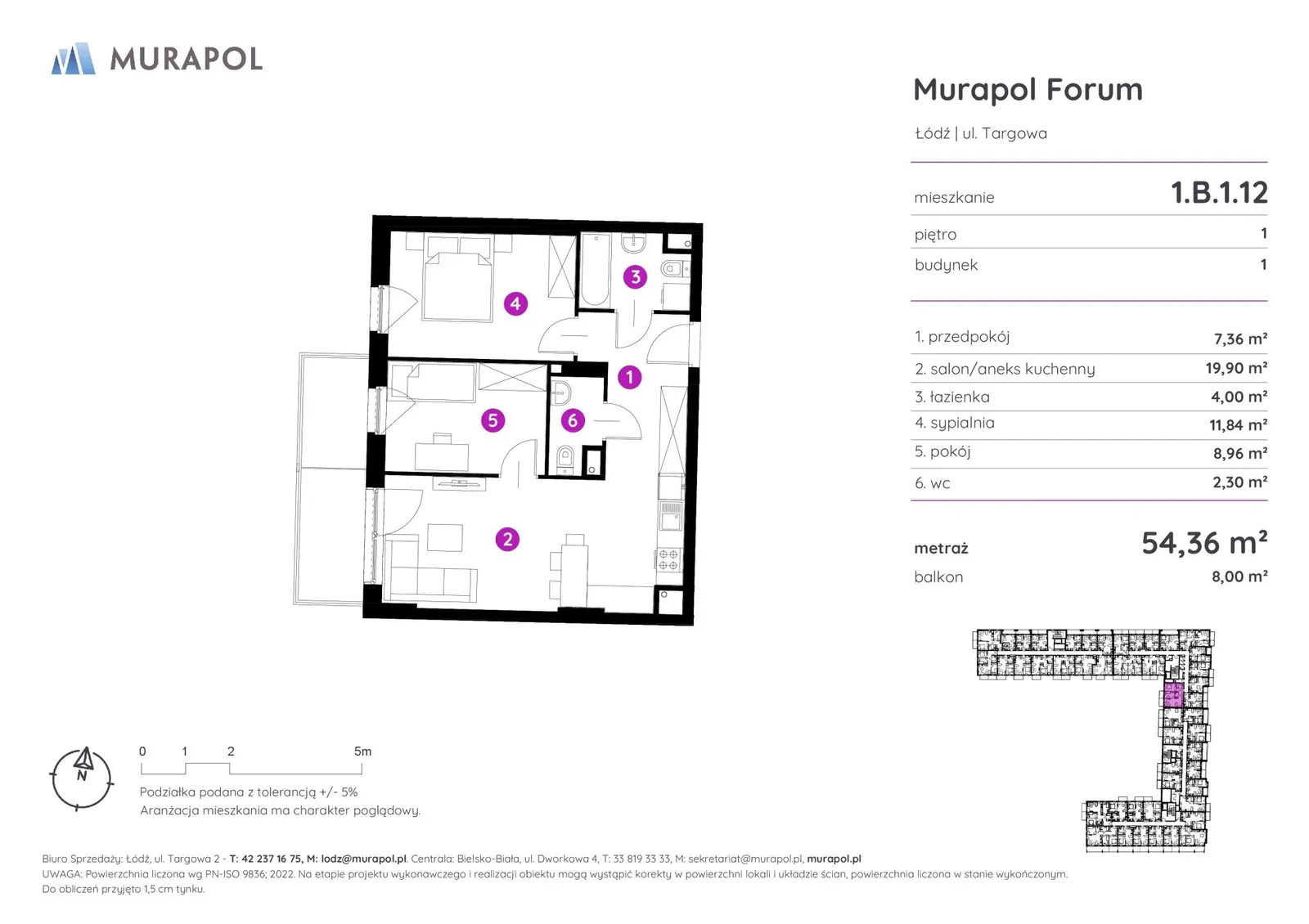 Floor plan: Apartment no. 1.B.1.12