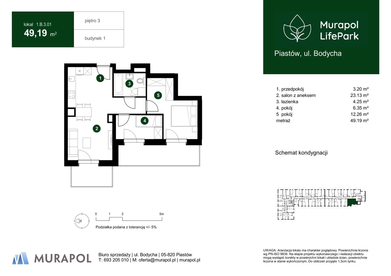 Rzut: Lokal 1.B.3.01, 3 pok.