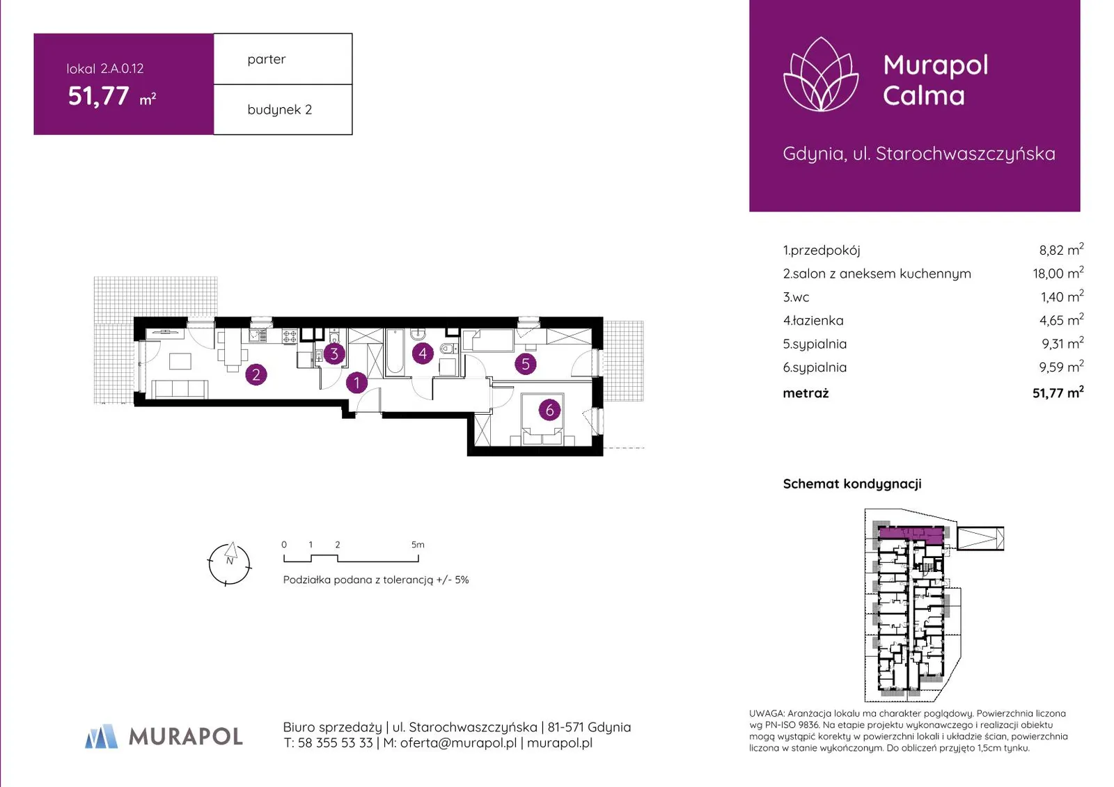 Floor plan: Apartment no. 2.A.0.12