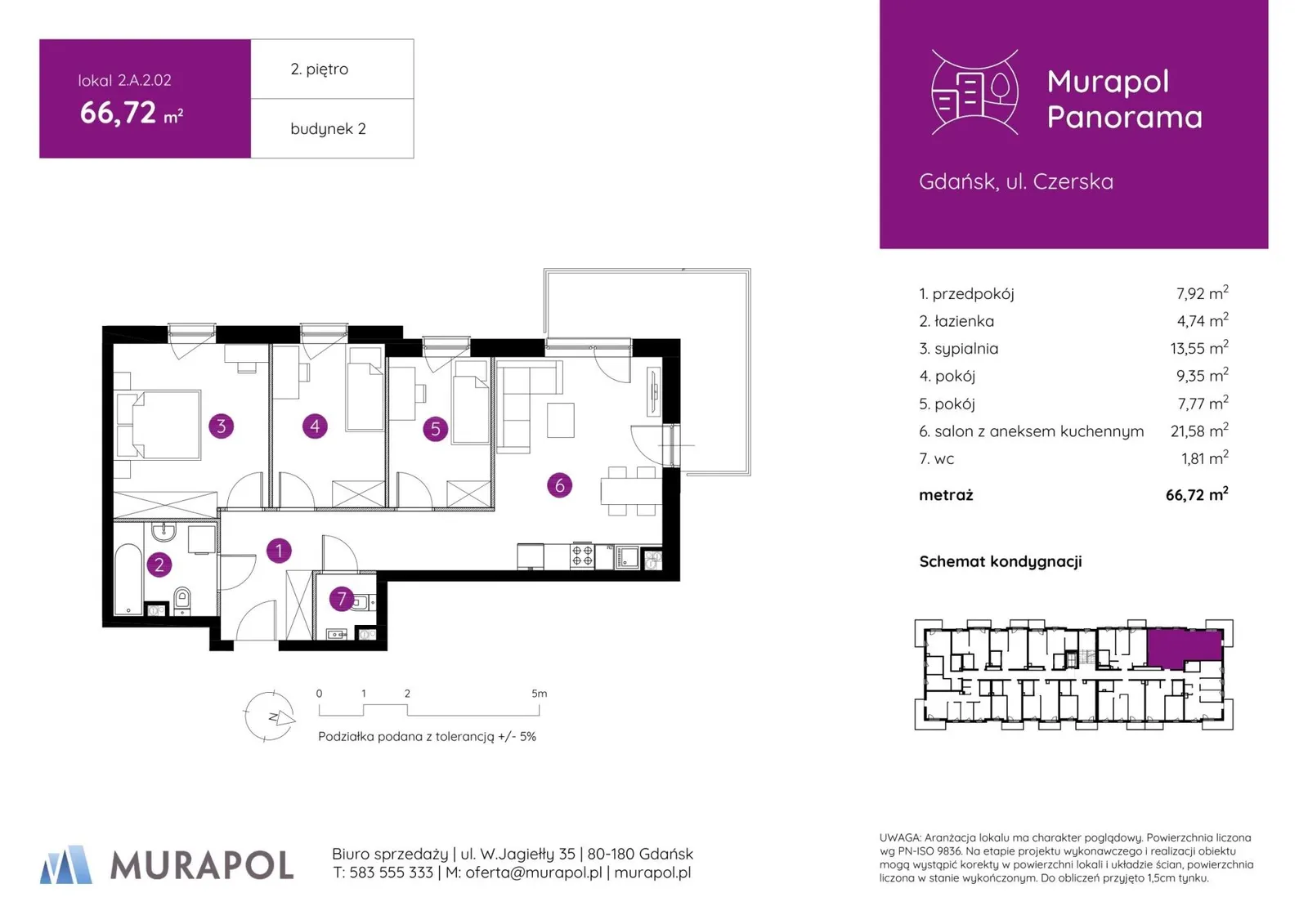 Floor plan: Apartment no. 2.A.2.02