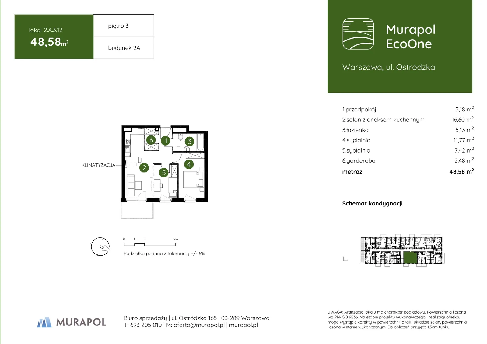 Floor plan: Apartment no. 2.A.3.12