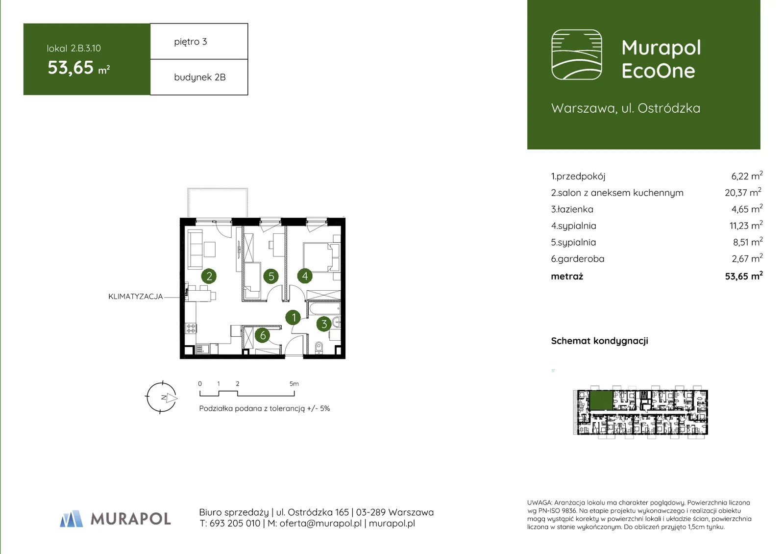 Floor plan: Apartment no. 2.B.3.10