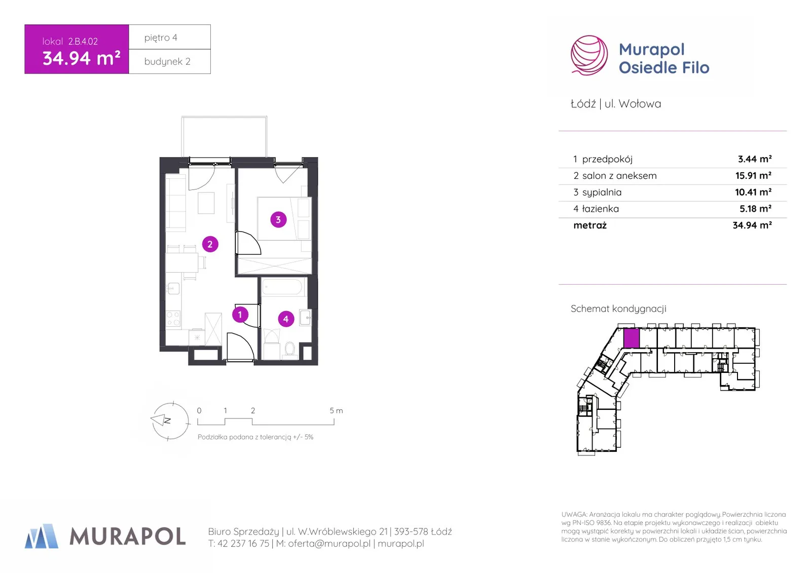 Floor plan: Apartment no. 2.B.4.02
