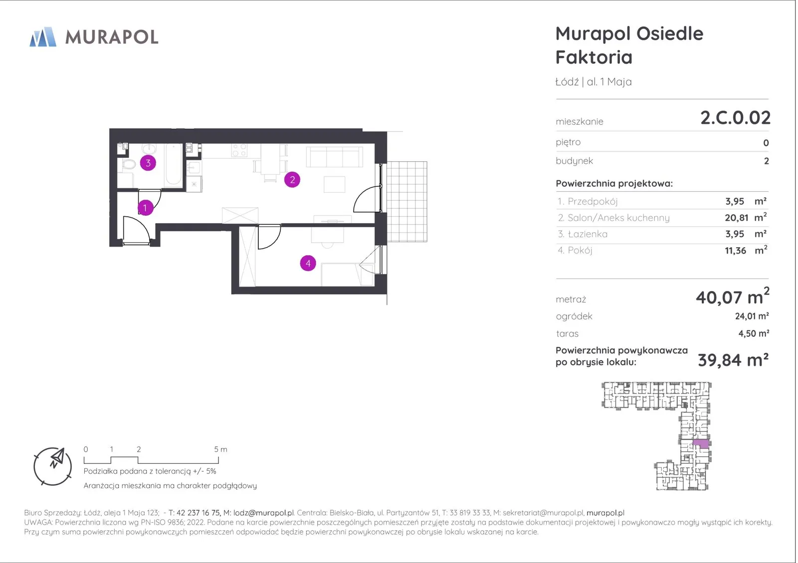 Floor plan: Apartment no. 2.C.0.02