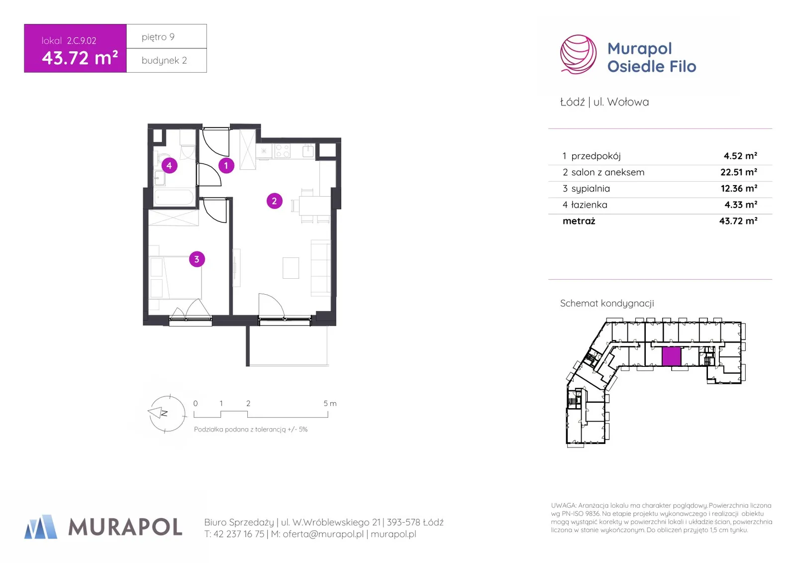 Floor plan: Apartment no. 2.C.9.02