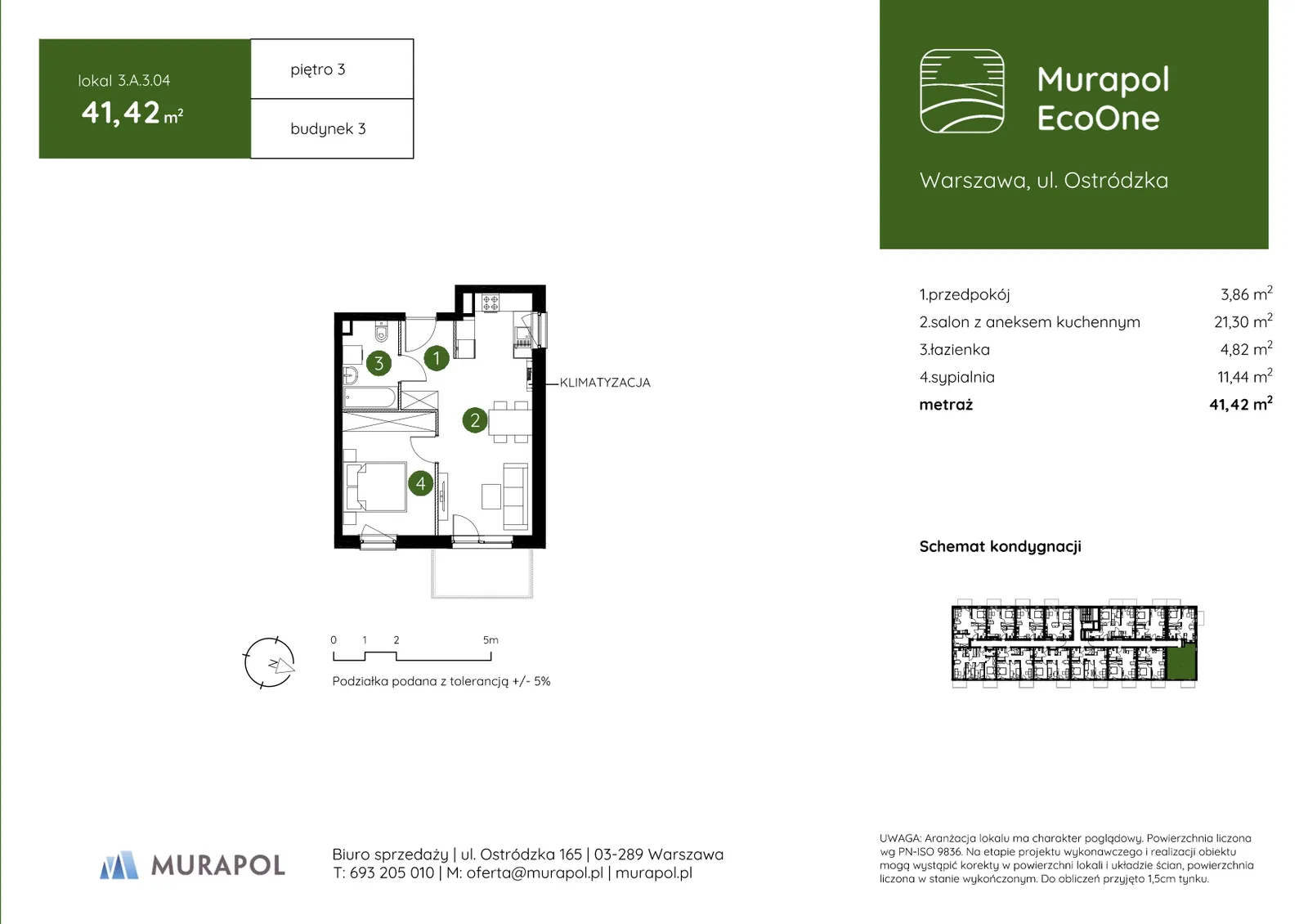 Floor plan: Apartment no. 3.A.3.04