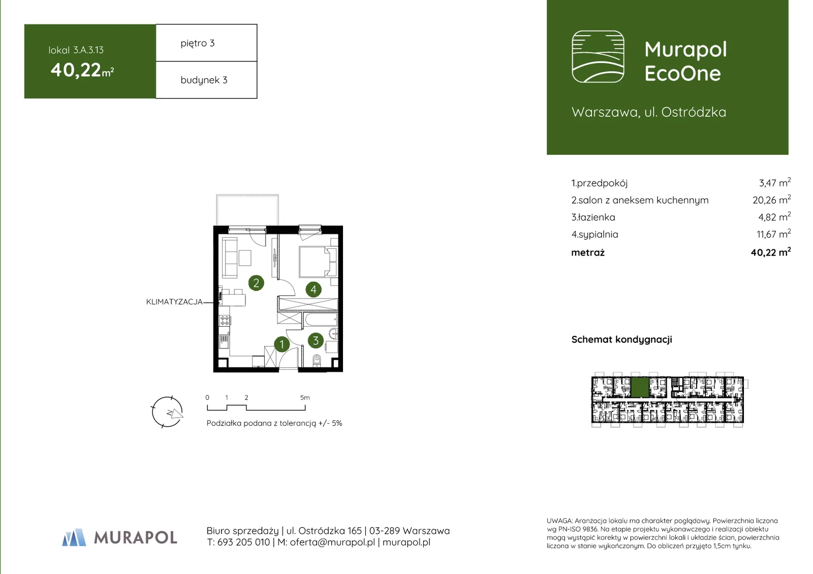 Floor plan: Apartment no. 3.A.3.13